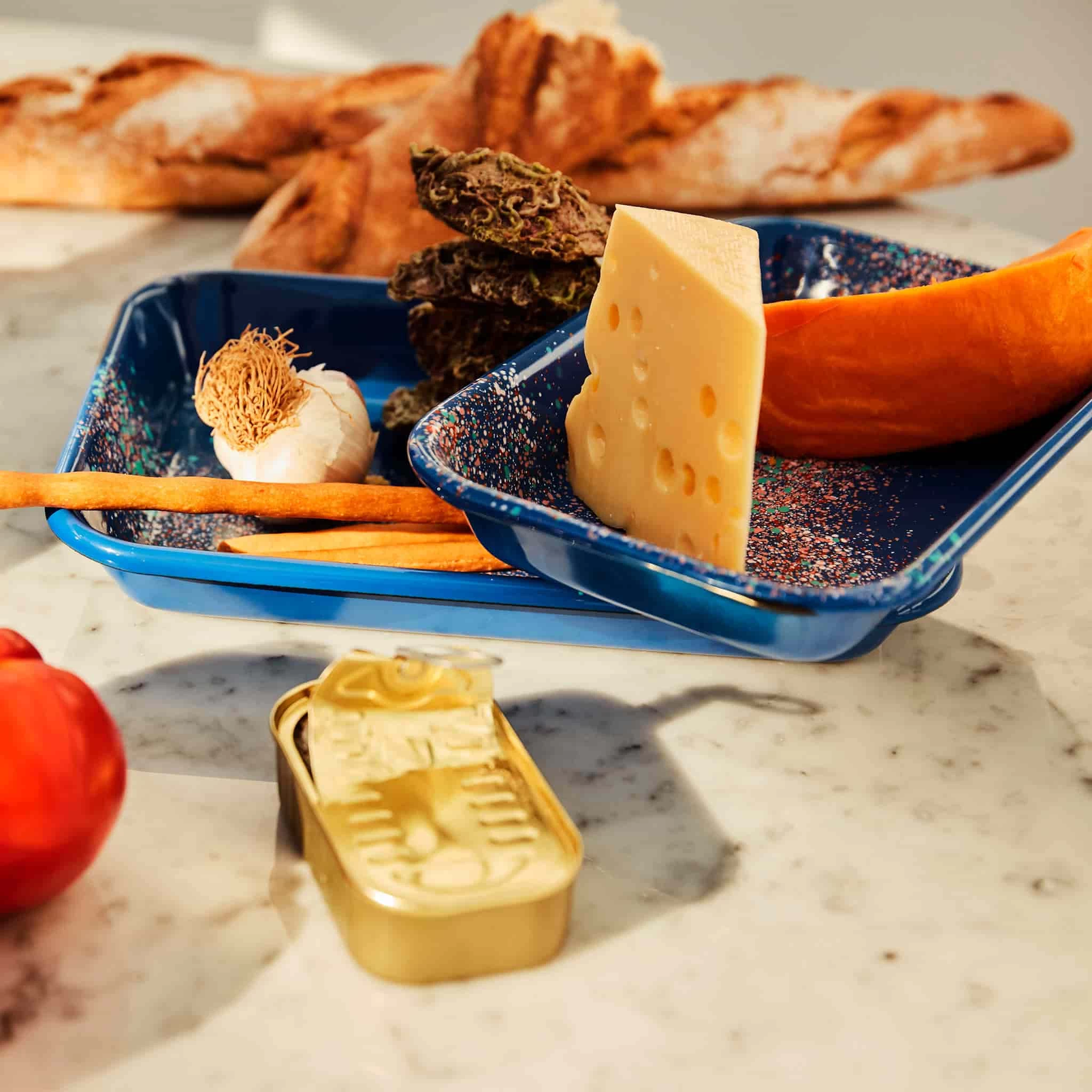 Splatter Fest Enamel Roasting And Serving Dish, Cobalt Blue 3 Splatter Fest Enamel Roasting And Serving Dish, Cobalt Blue - Image 3