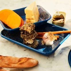 Splatter Fest Enamel Roasting And Serving Dish, Cobalt Blue 8 Splatter Fest Enamel Roasting And Serving Dish, Cobalt Blue -Sous Chef Kitchenware 0005 Kapka 0256