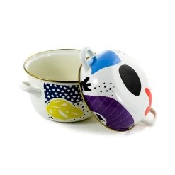 Abstract Enamel Mussel Pot 8 Abstract Enamel Mussel Pot -Sous Chef Kitchenware 0A2A9294