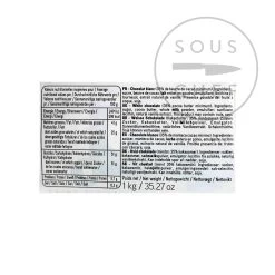 Valrhona Ivoire White Chocolate Chips 7 Valrhona Ivoire White Chocolate Chips -Sous Chef Kitchenware AA0107 ValrhonaIvoireWhiteChocolateChips 1kg BoP