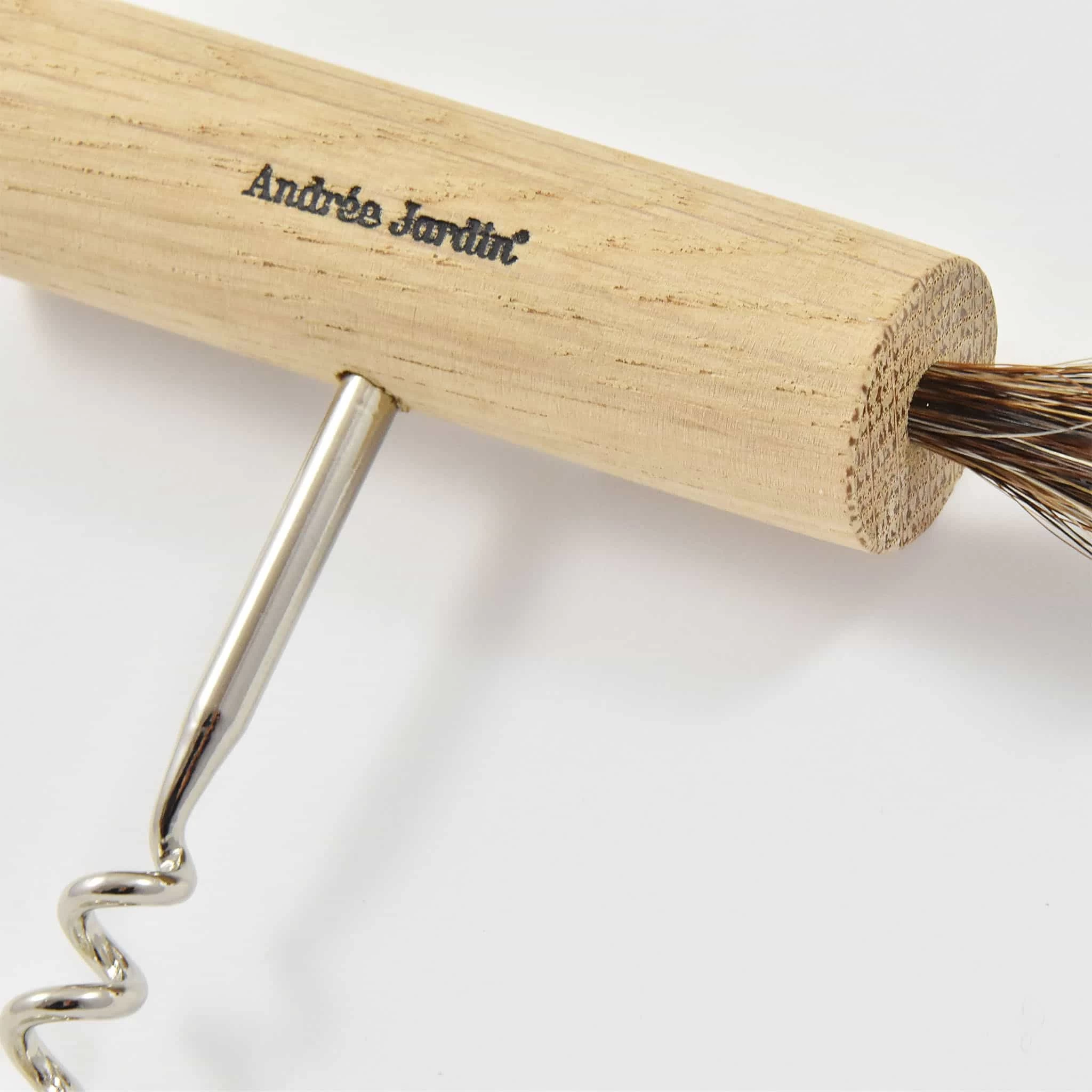 Andree Jardin Oak Corkscrew With Horsehair Brush 2 Andree Jardin Oak Corkscrew With Horsehair Brush - Image 2