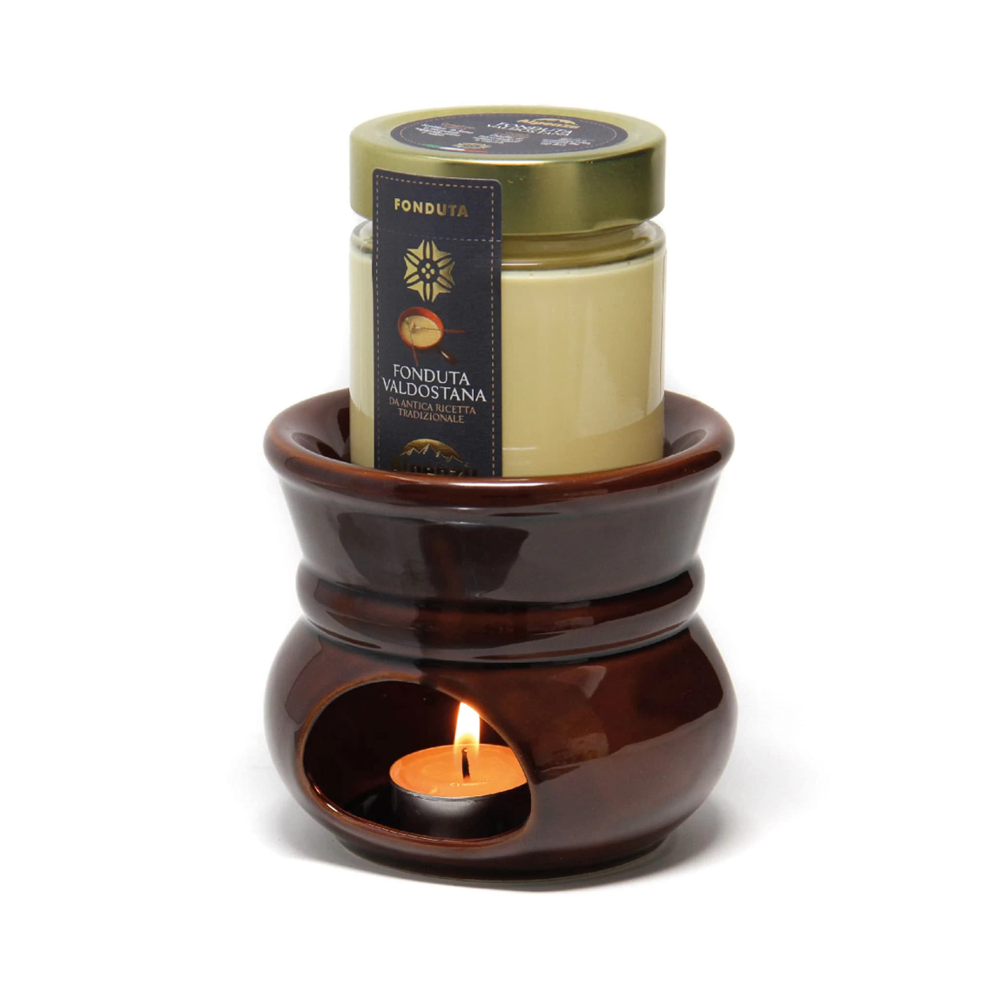 Alpenzu Aosta Valley Fondue & Burner 230g 1 Alpenzu Aosta Valley Fondue & Burner 230g