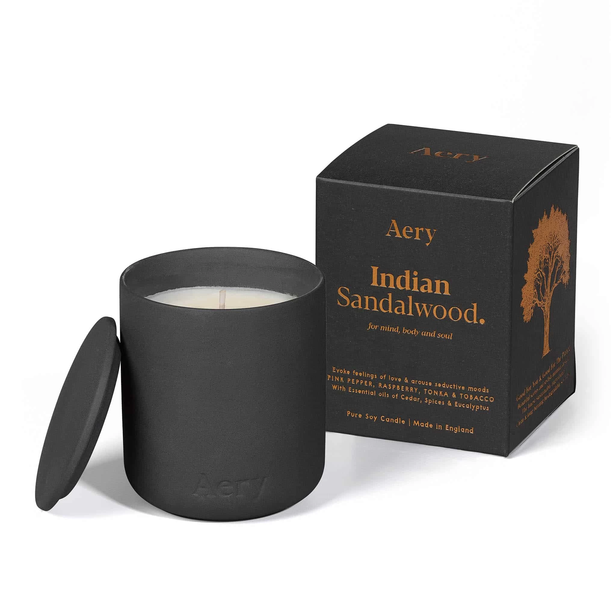 Aery Indian Sandalwood Candle, 280g 1 Aery Indian Sandalwood Candle, 280g