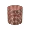 Red Pattern Fabric Tea Box, 350ml