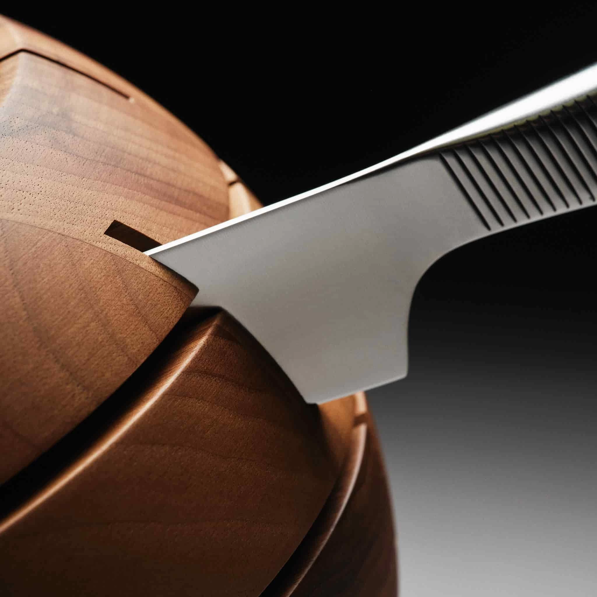 Breka Premium Walnut Knife Block, Stainless Steel Feet 3 Breka Premium Walnut Knife Block, Stainless Steel Feet - Image 3