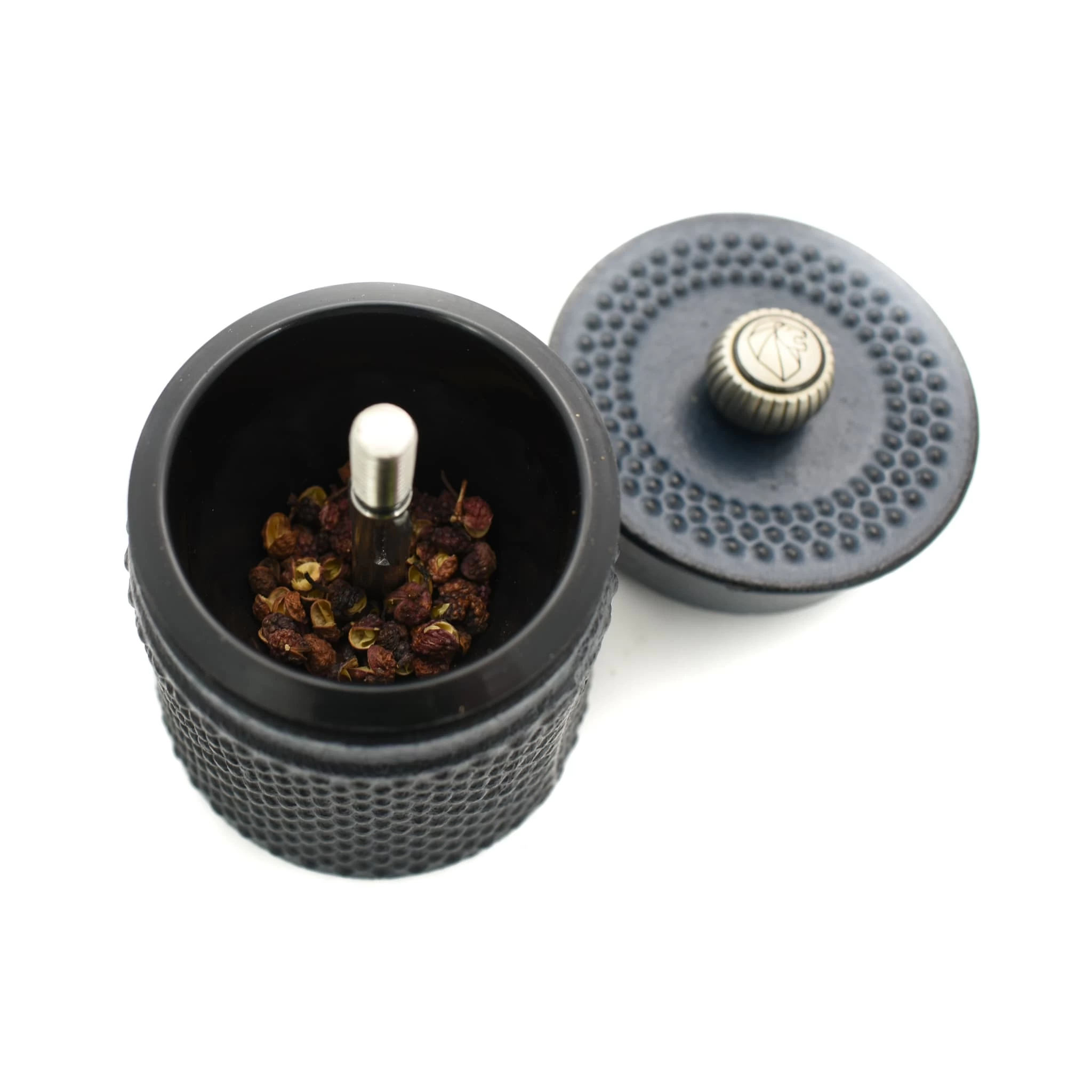 Peugeot Bali Fonte Cast Iron Pepper Mill Blue 8cm 2 Peugeot Bali Fonte Cast Iron Pepper Mill Blue 8cm - Image 2