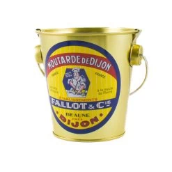 Fallot Dijon Mustard In Gift Metal Bucket 450g -Sous Chef Kitchenware BP0115FallotDijonMustardInGiftMetalBucket450gAngle