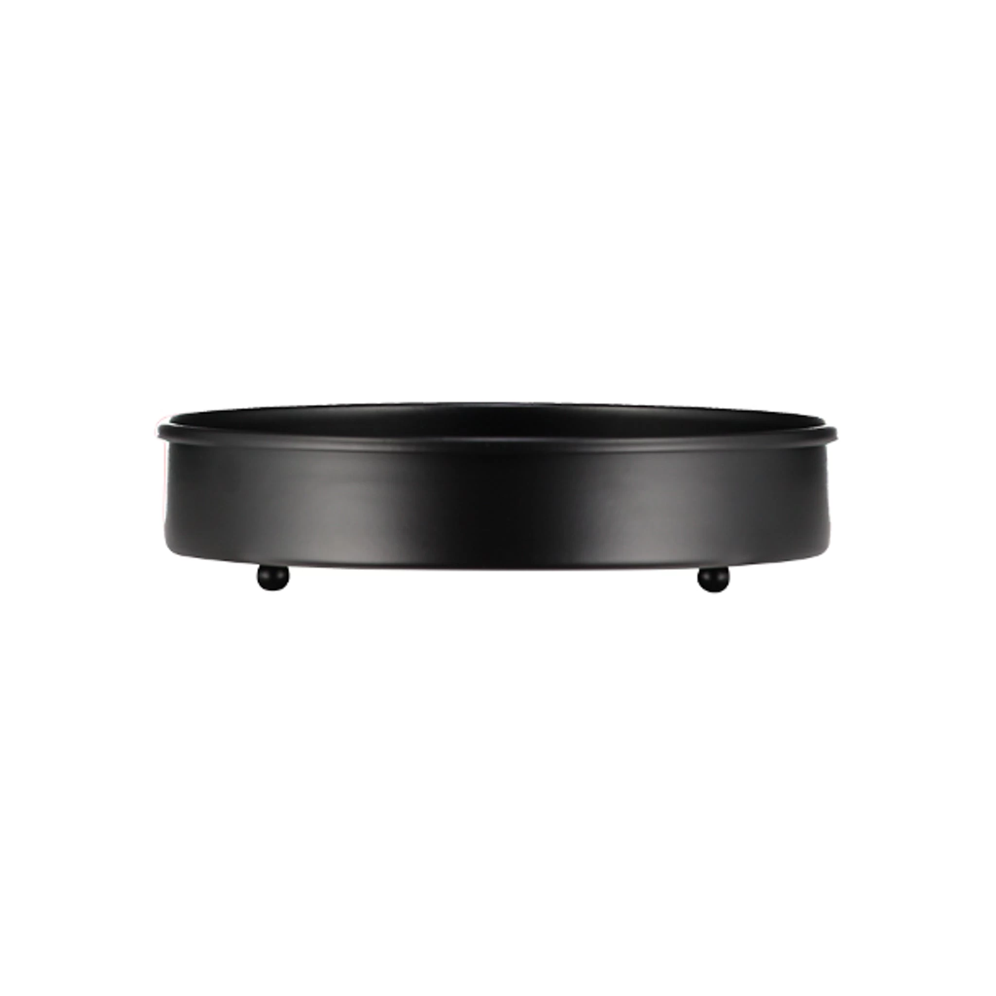 Metal Candle Platter Small Round In Black 4 Metal Candle Platter Small Round In Black - Image 4