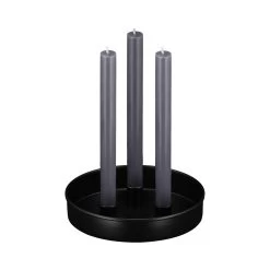 Metal Candle Platter Small Round In Black 9 Metal Candle Platter Small Round In Black -Sous Chef Kitchenware BX0005 MetalCandlePlatterSmallRoundinBlack inuse