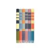 Set Of 6 Striped Dinner Candles - Warm Tones, Multicolour