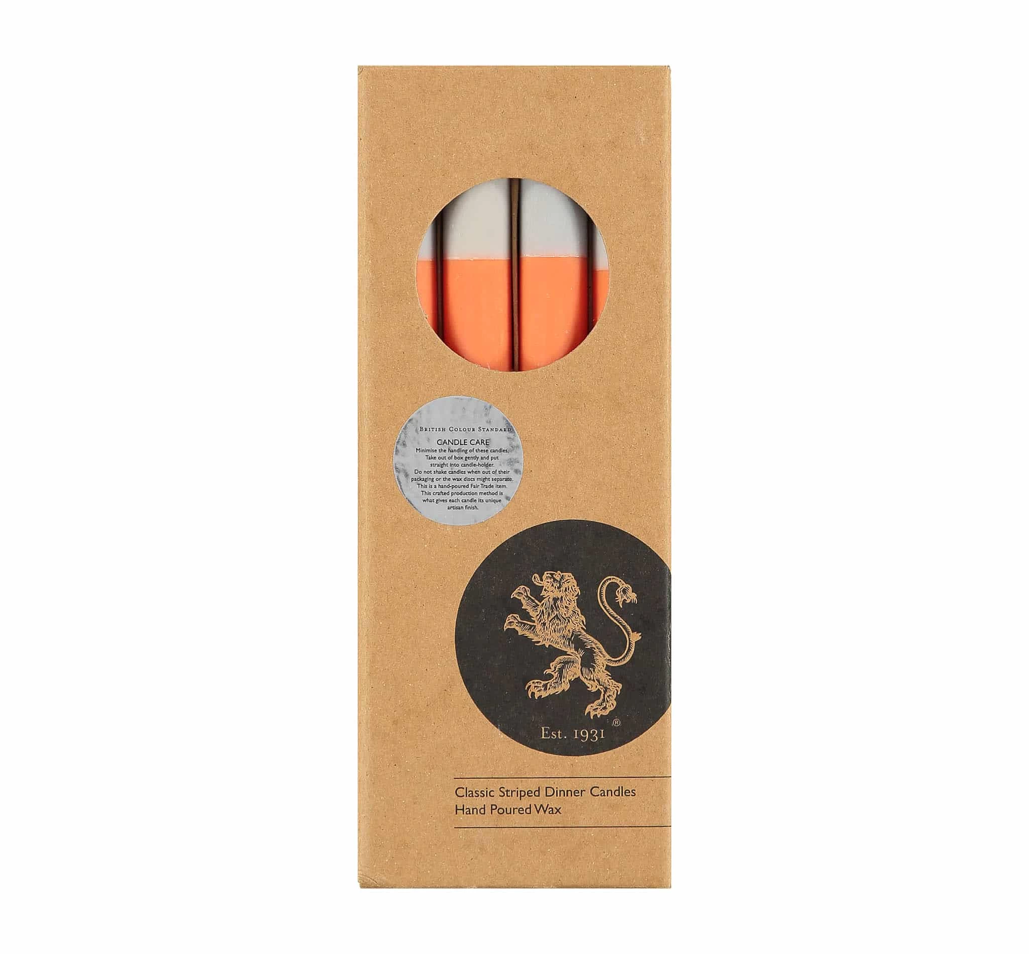 Set Of 4 Pink Orange Colourblock Candles 2 Set Of 4 Pink Orange Colourblock Candles - Image 2