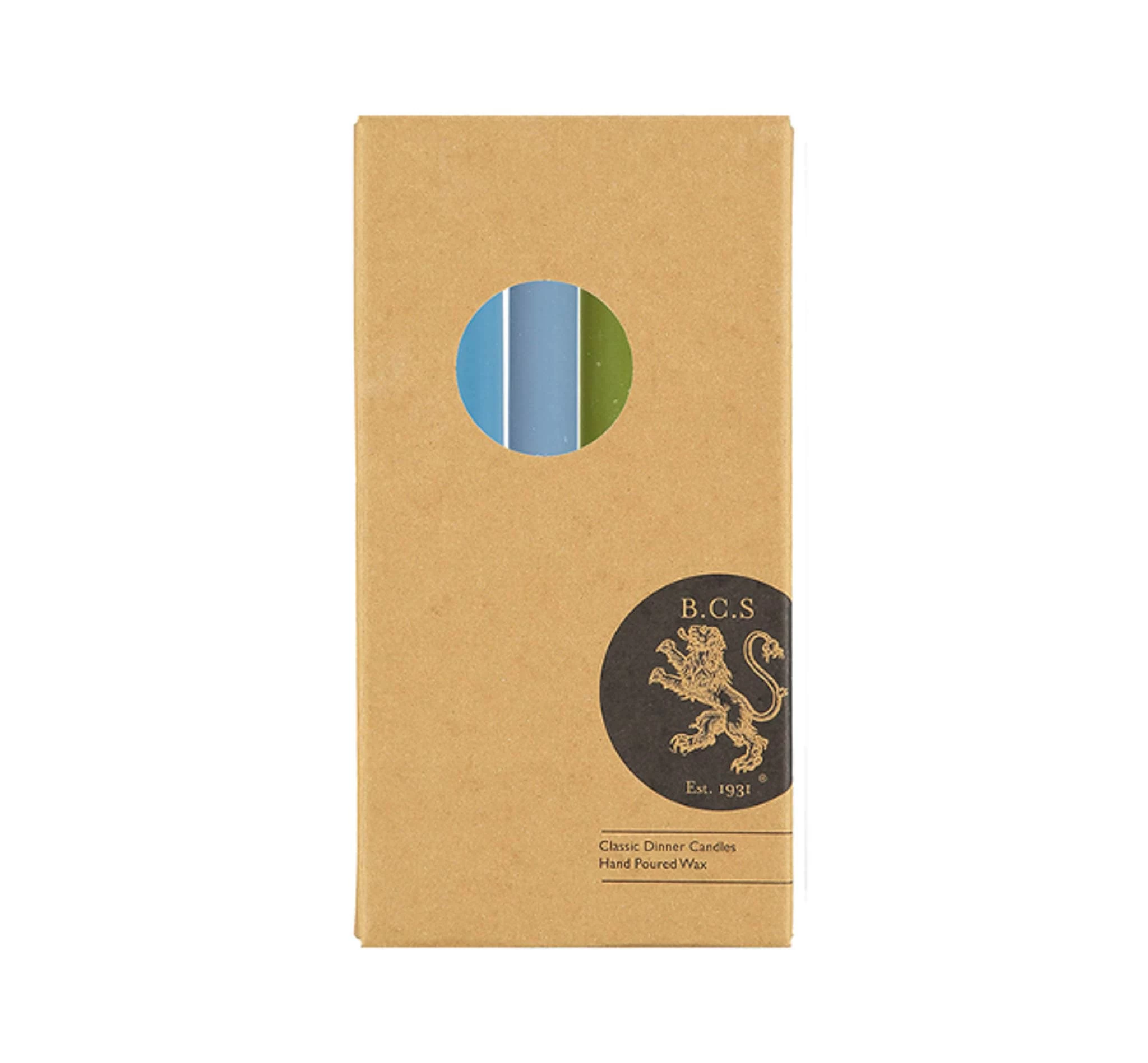 Set Of 6 Blue Green Assorted Candles 2 Set Of 6 Blue Green Assorted Candles - Image 2