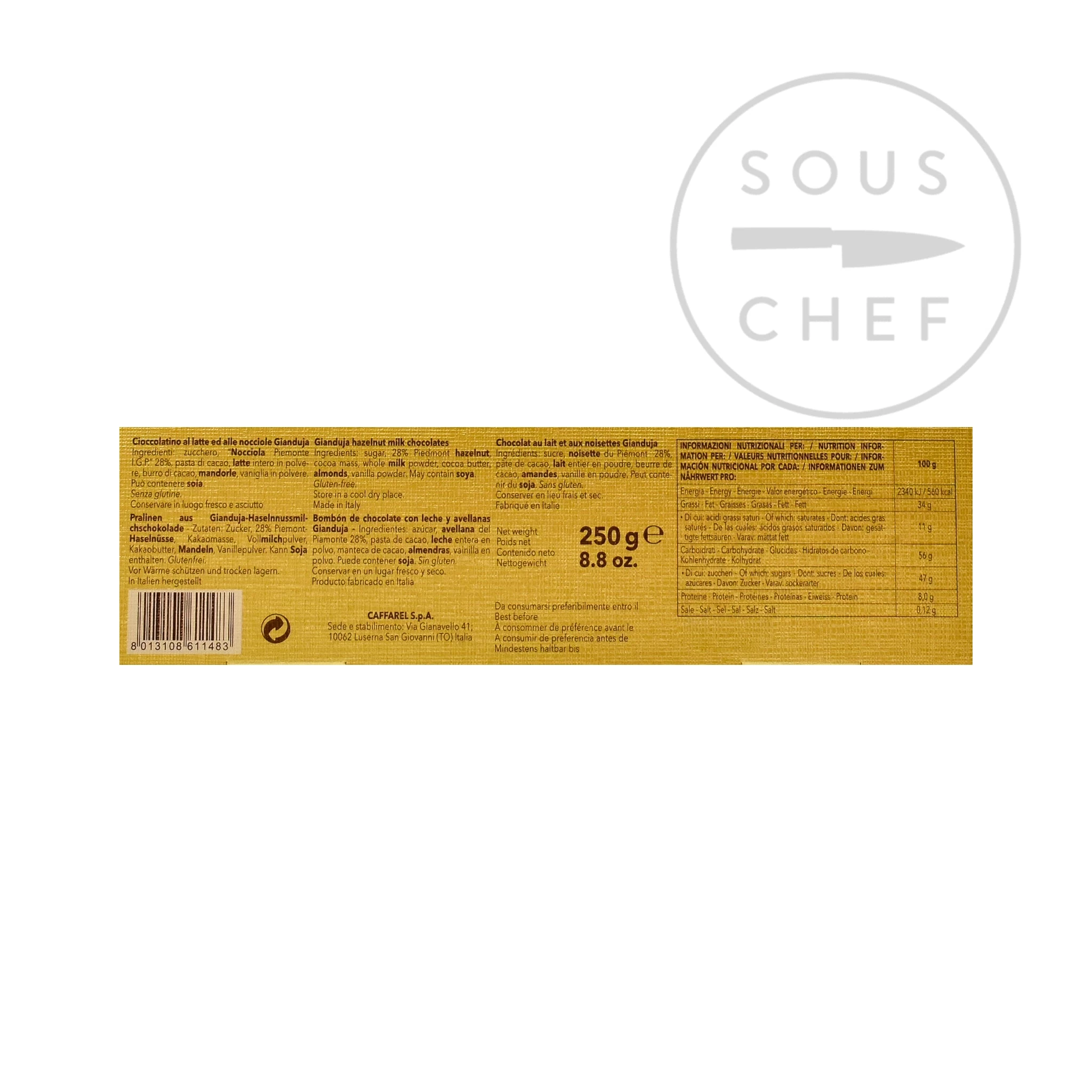 Caffarel Gianduia Pyramid 250g 2 Caffarel Gianduia Pyramid 250g - Image 2