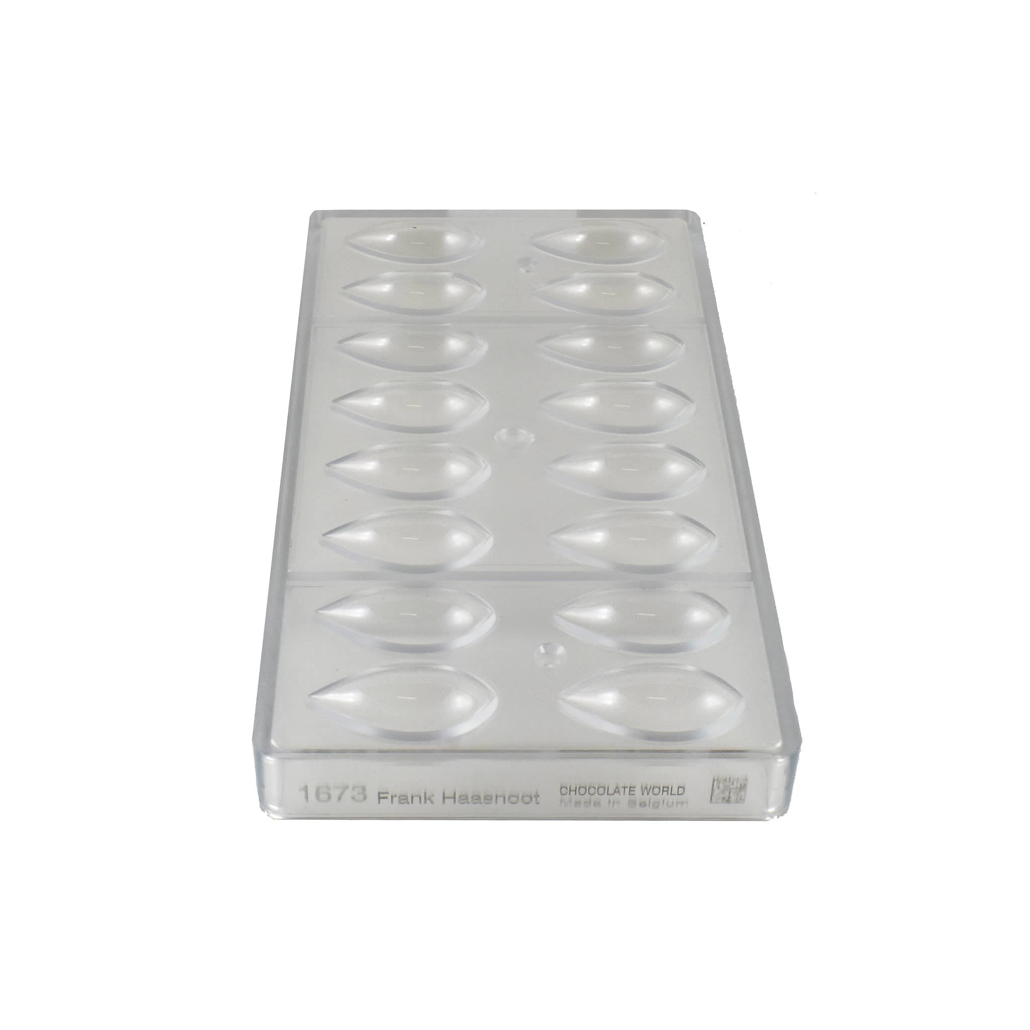 Quenelle Chocolate Tray Mould, 45x25x12mm 1 Quenelle Chocolate Tray Mould, 45x25x12mm