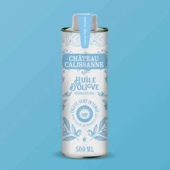 Chateau Calissanne Green Fruity Extra Virgin Olive Oil In Blue Tin, 500ml 6 Chateau Calissanne Green Fruity Extra Virgin Olive Oil In Blue Tin, 500ml -Sous Chef Kitchenware CY0006ChateauCalissanneGreenFruityExtraVirginOliveOilinBlueTinLife2