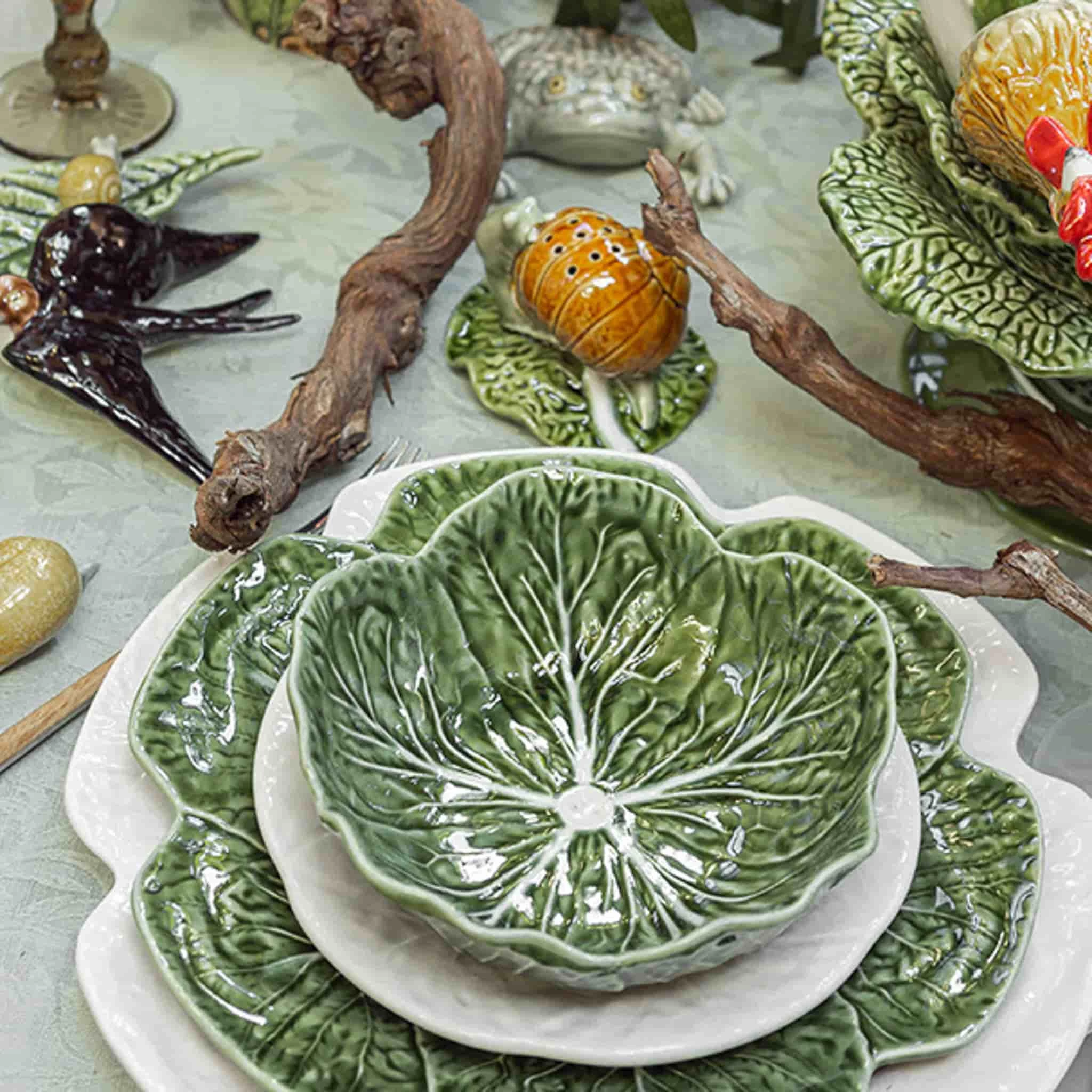 Bordallo Pinheiro White Cabbage Charger Plate 30.5cm 2 Bordallo Pinheiro White Cabbage Charger Plate 30.5cm - Image 2