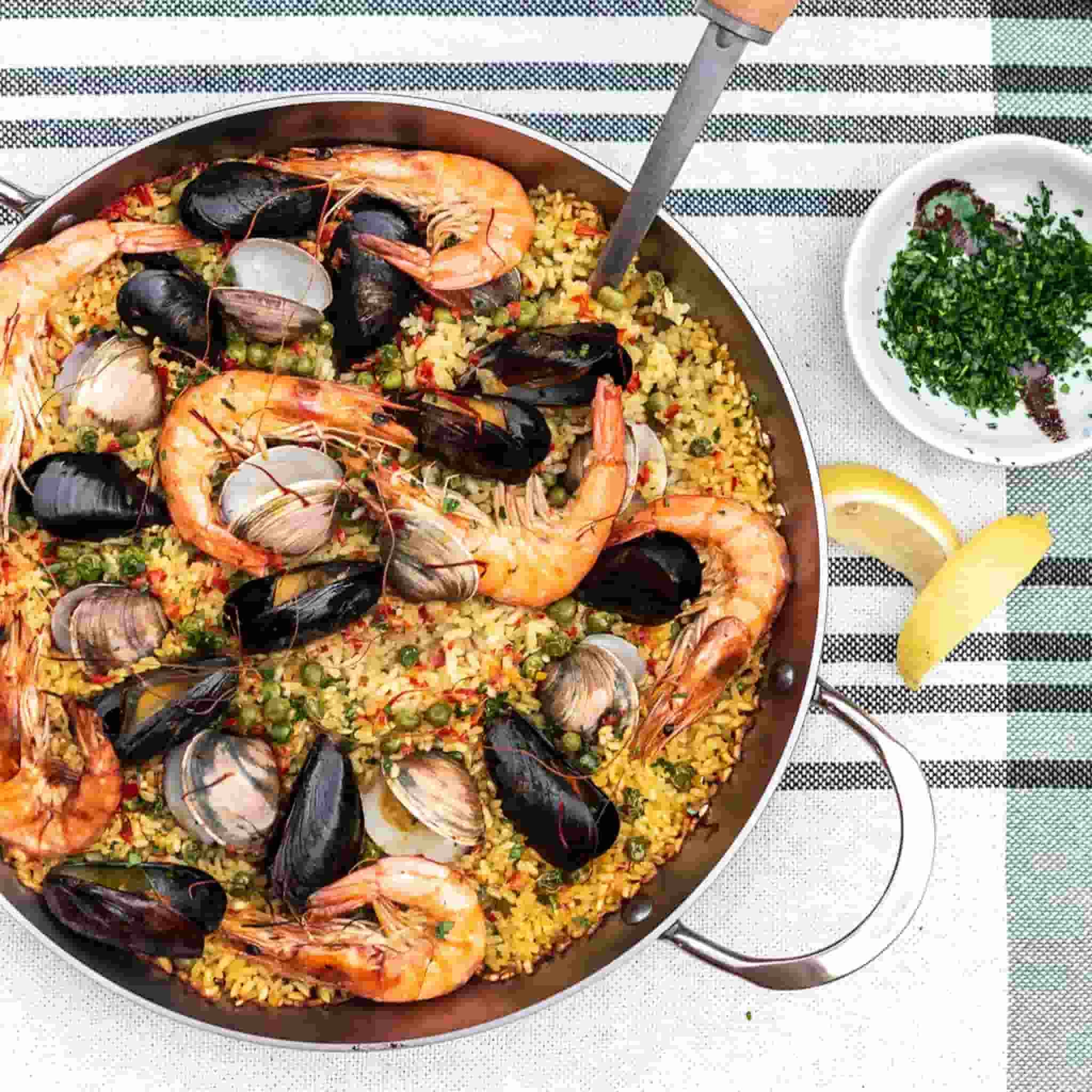 De Buyer Mineral B Paella Pan 32cm 2 De Buyer Mineral B Paella Pan 32cm - Image 2