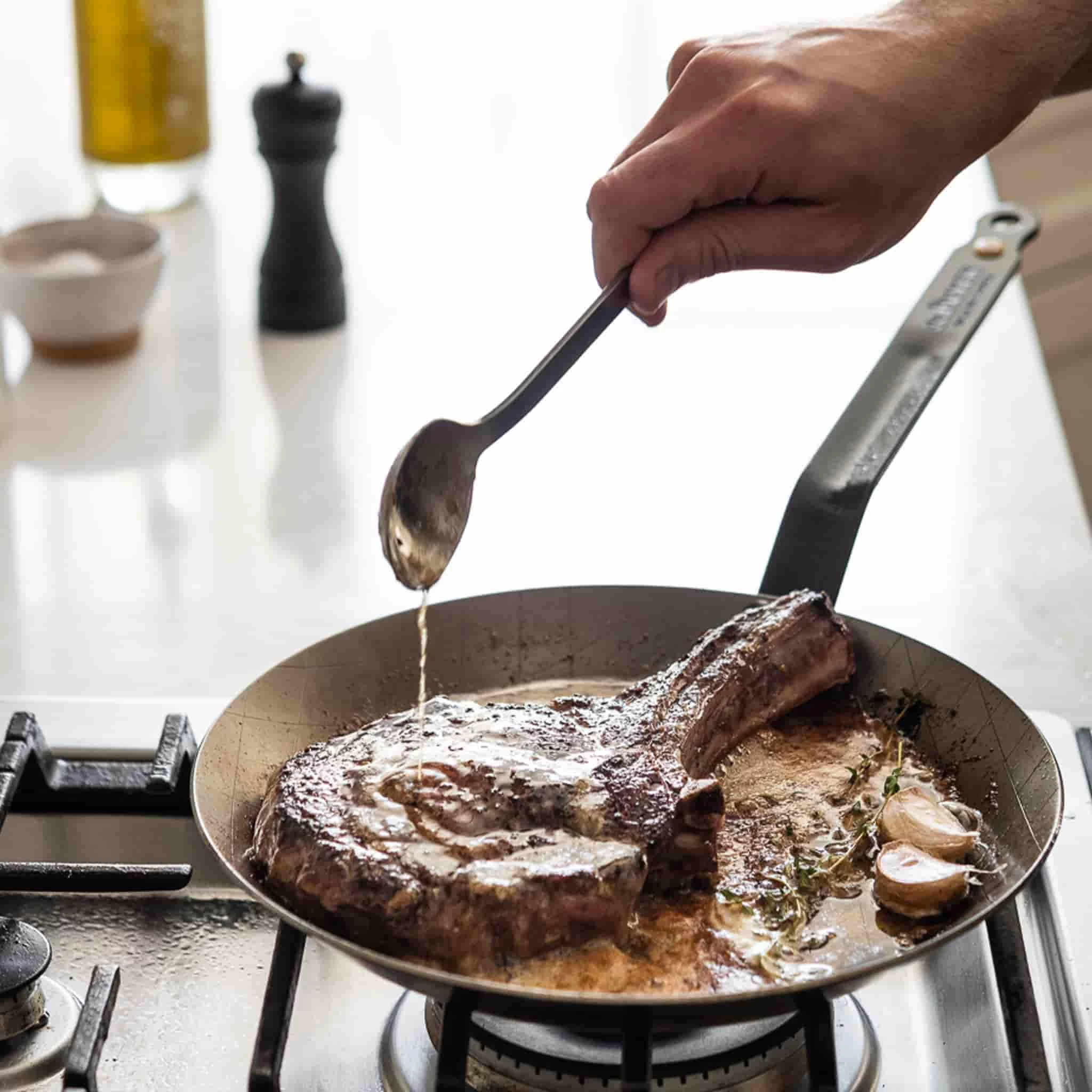 De Buyer Mineral B Steak Pan 2 De Buyer Mineral B Steak Pan - Image 2