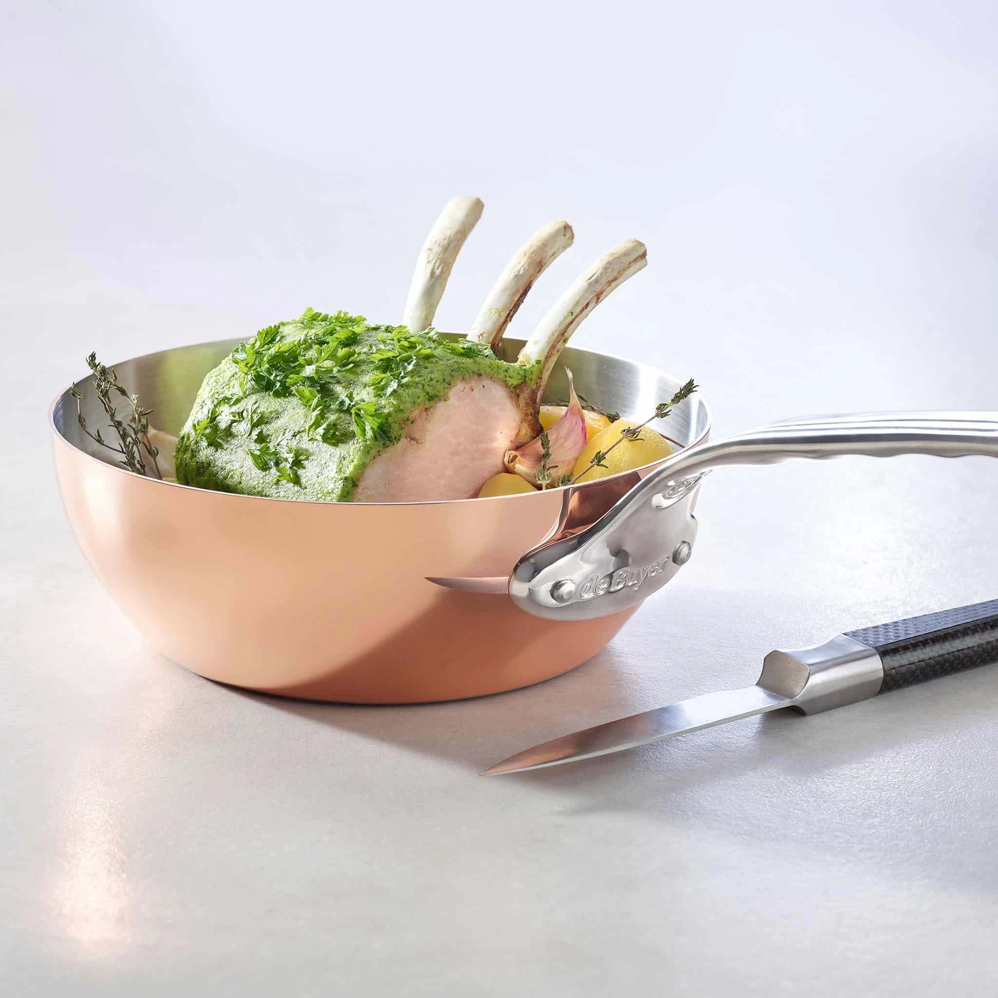 De Buyer Inocuivre Conical Copper Saute Pan With Stainless Steel Handle 20cm 2 De Buyer Inocuivre Conical Copper Saute Pan With Stainless Steel Handle 20cm - Image 2