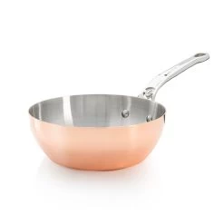 De Buyer Inocuivre Conical Copper Saute Pan With Stainless Steel Handle 20cm