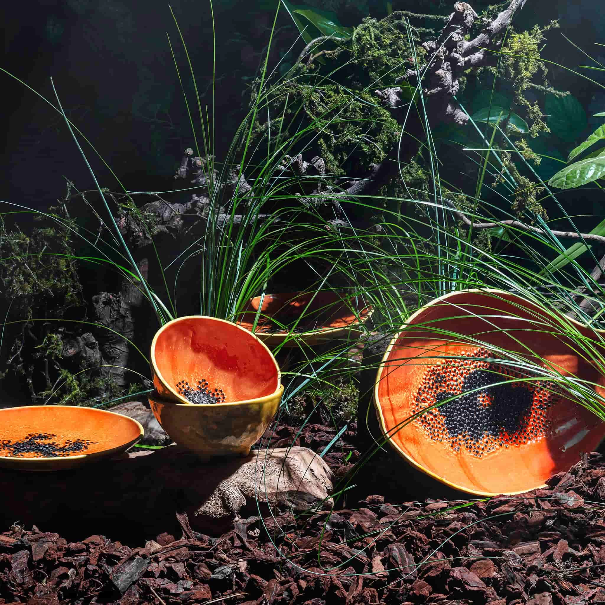 Bordallo Pinheiro Tropical Fruits Papaya Small Bowl, 14x14cm 3 Bordallo Pinheiro Tropical Fruits Papaya Small Bowl, 14x14cm - Image 3