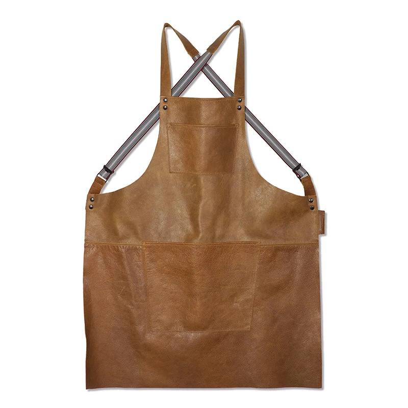Dutchdeluxes Leather Suspender Apron In Vintage Camel 1 Dutchdeluxes Leather Suspender Apron In Vintage Camel
