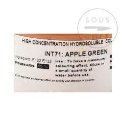 Intense Apple Green Food Colour 50g 5 Intense Apple Green Food Colour 50g -Sous Chef Kitchenware DE0058 IntenseAppleGreenFoodColour 1
