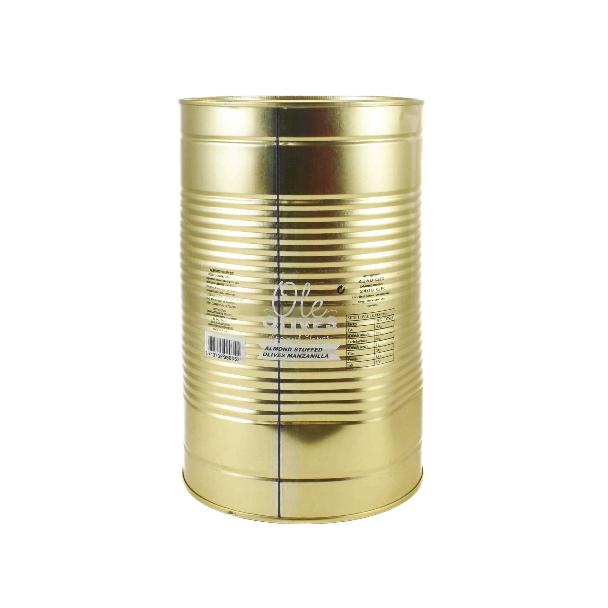 Manzanilla Olives With Almonds, 2.4kg 1 Manzanilla Olives With Almonds, 2.4kg