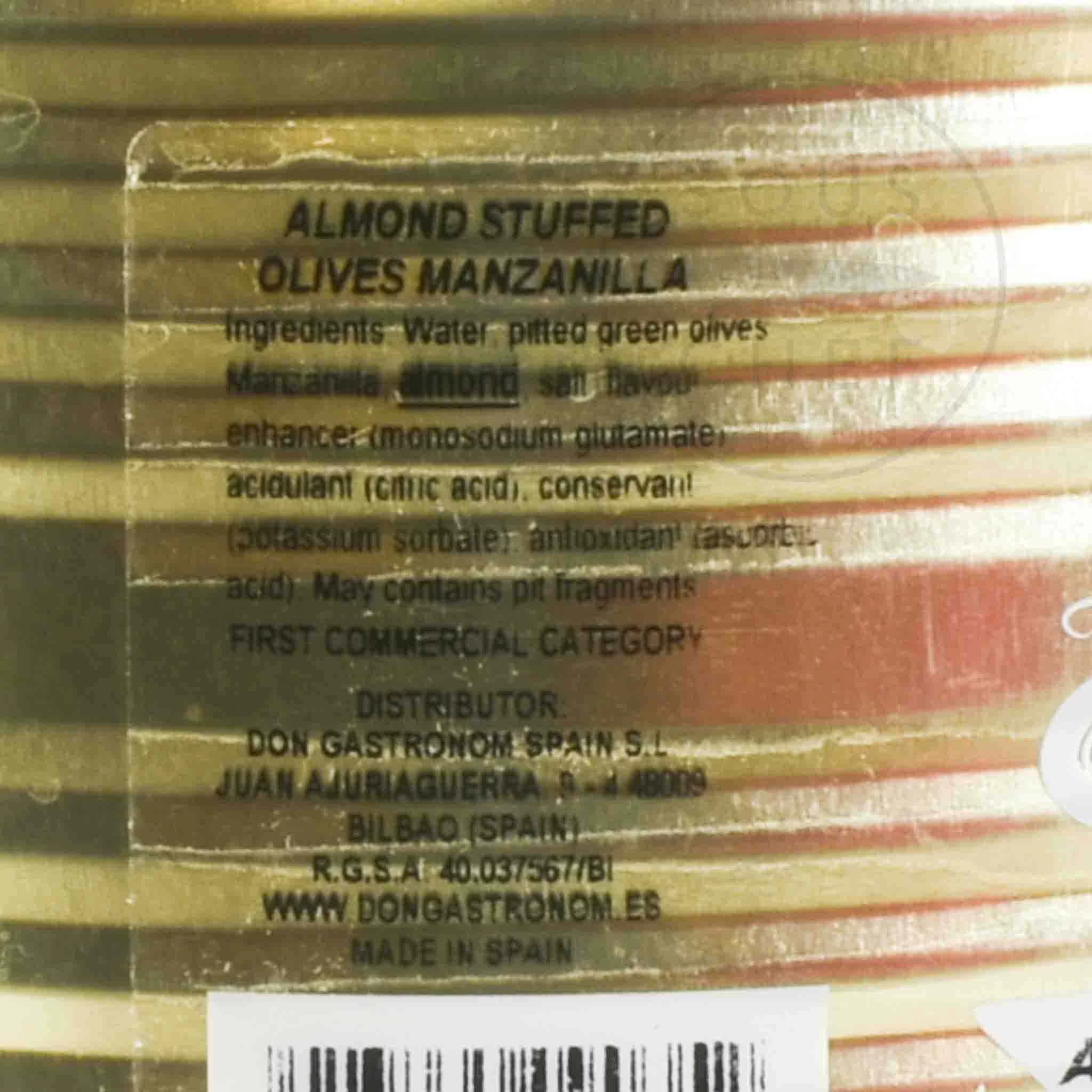 Manzanilla Olives With Almonds, 2.4kg 2 Manzanilla Olives With Almonds, 2.4kg - Image 2