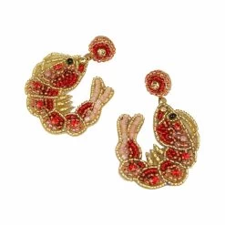 Beaded Shrimp Earrings
