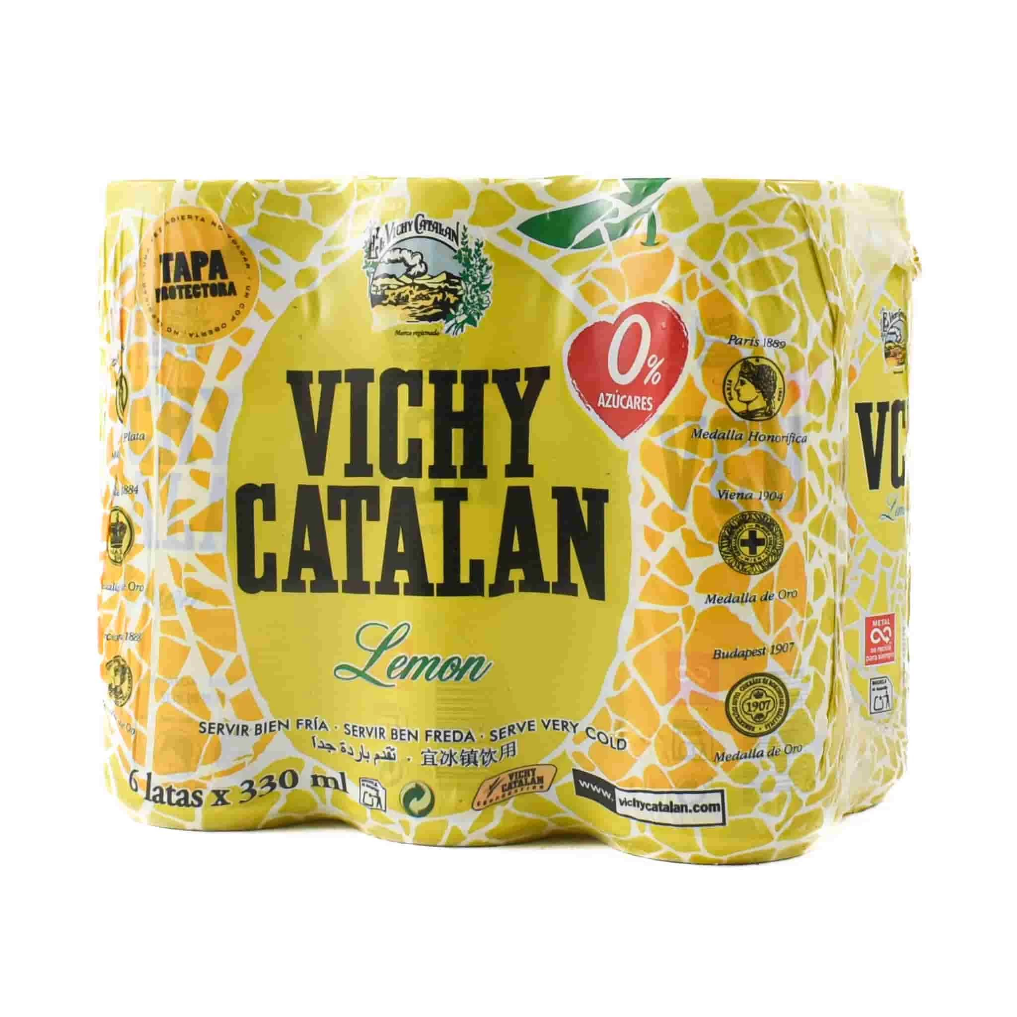 6x Vichy Catalan Sparkling Lemon Mineral Water, 330ml 2 6x Vichy Catalan Sparkling Lemon Mineral Water, 330ml - Image 2
