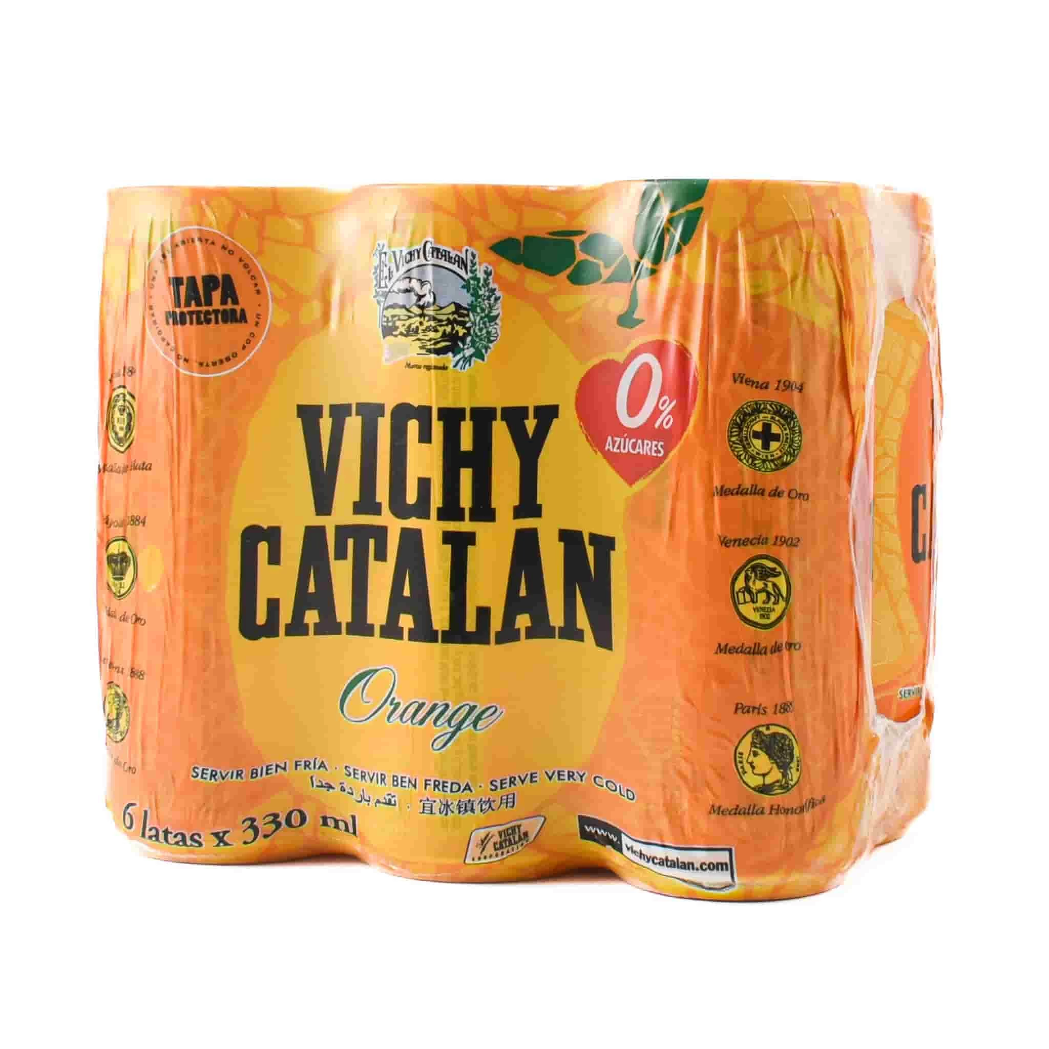 6x Vichy Catalan Sparkling Orange Mineral Water, 330ml 2 6x Vichy Catalan Sparkling Orange Mineral Water, 330ml - Image 2