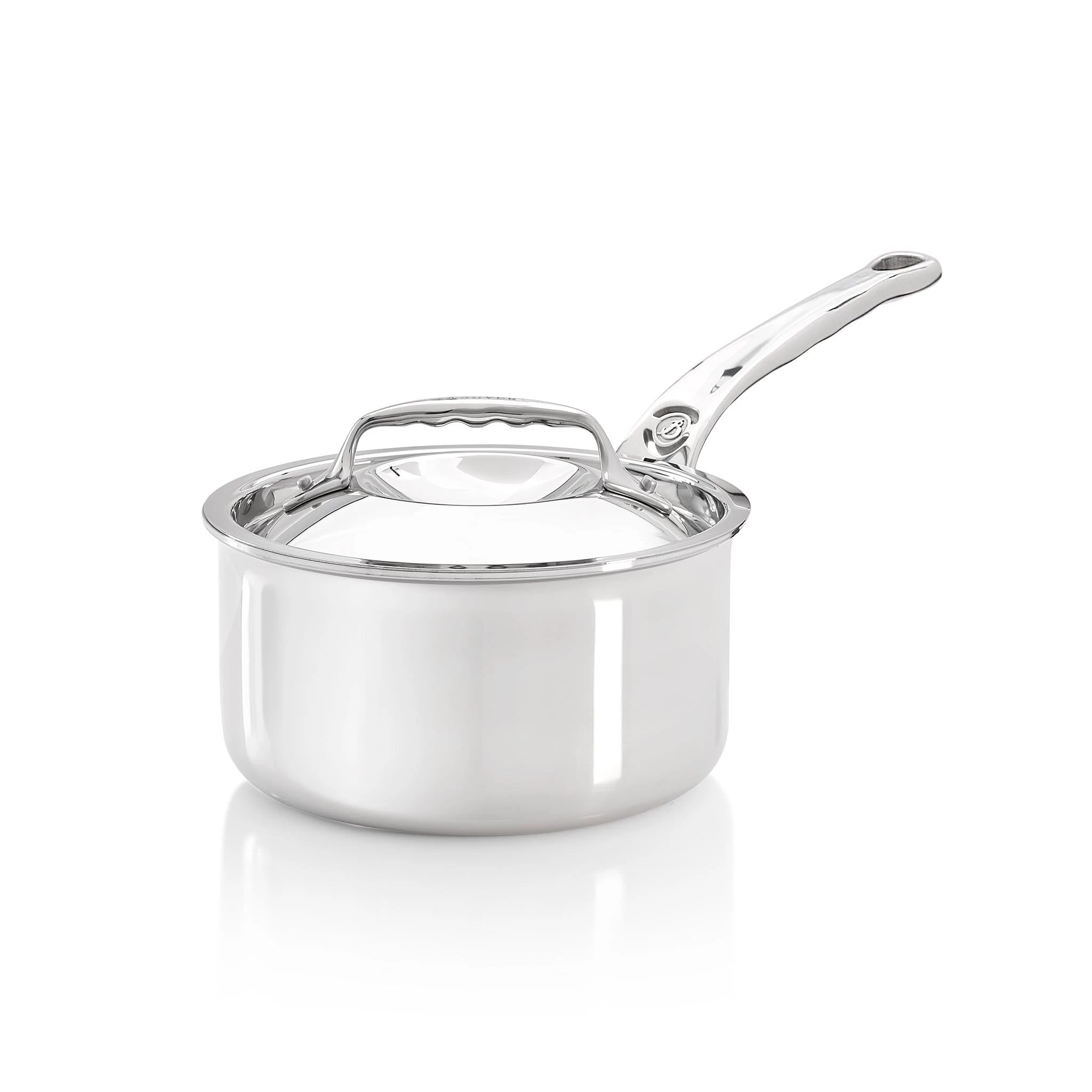 De Buyer Affinity Stainless Steel Saucepan With Lid 18cm 1 De Buyer Affinity Stainless Steel Saucepan With Lid 18cm