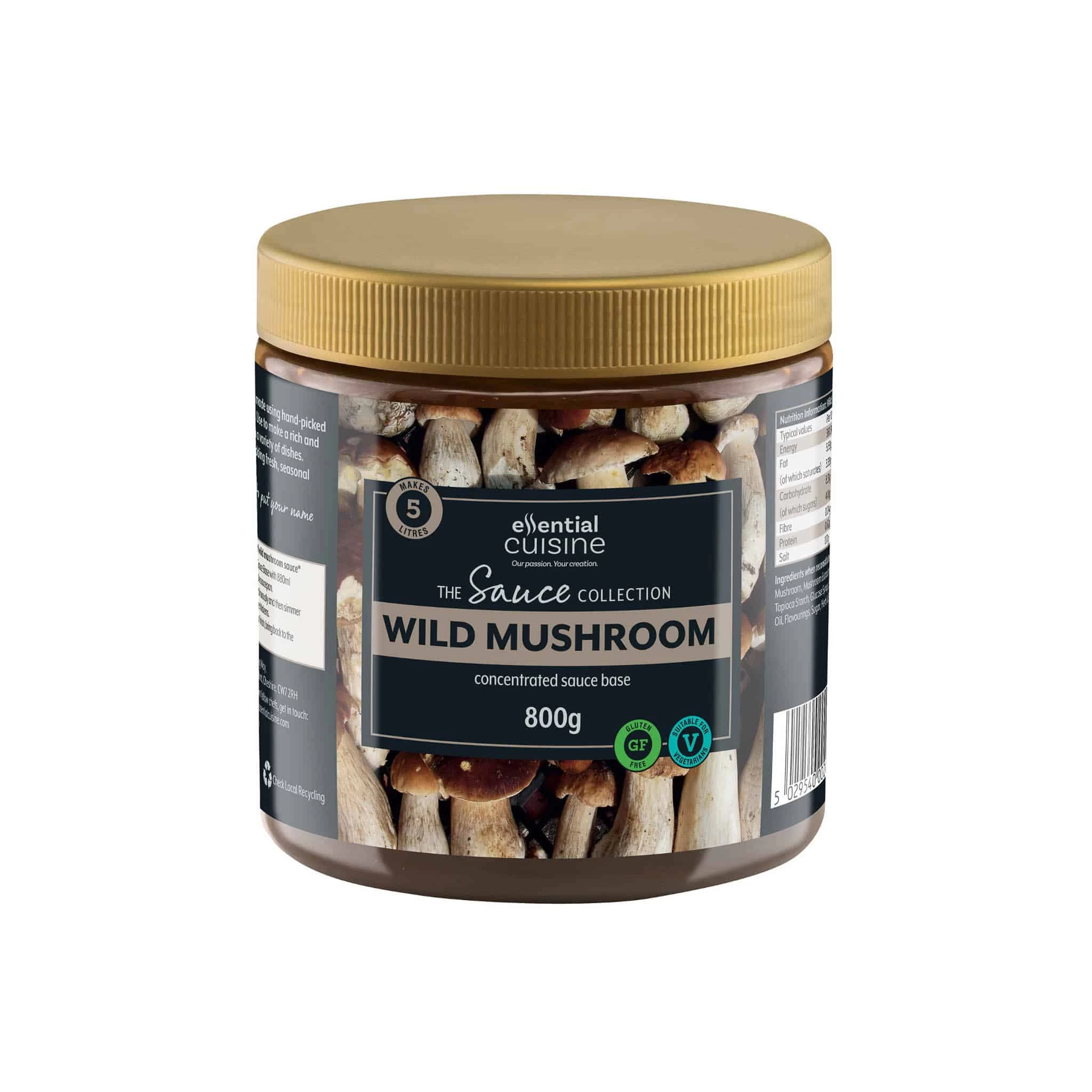 Essential Cuisine Savoury Wild Mushroom Sauce 800g 1 Essential Cuisine Savoury Wild Mushroom Sauce 800g