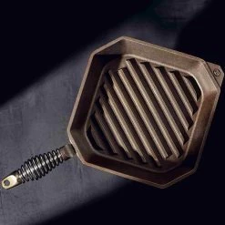Finex Cast Iron Grill Pan, 25cm (10inch) -Sous Chef Kitchenware ED0101FinexCastIronGrillPan 25cm 10inch Lifestyle