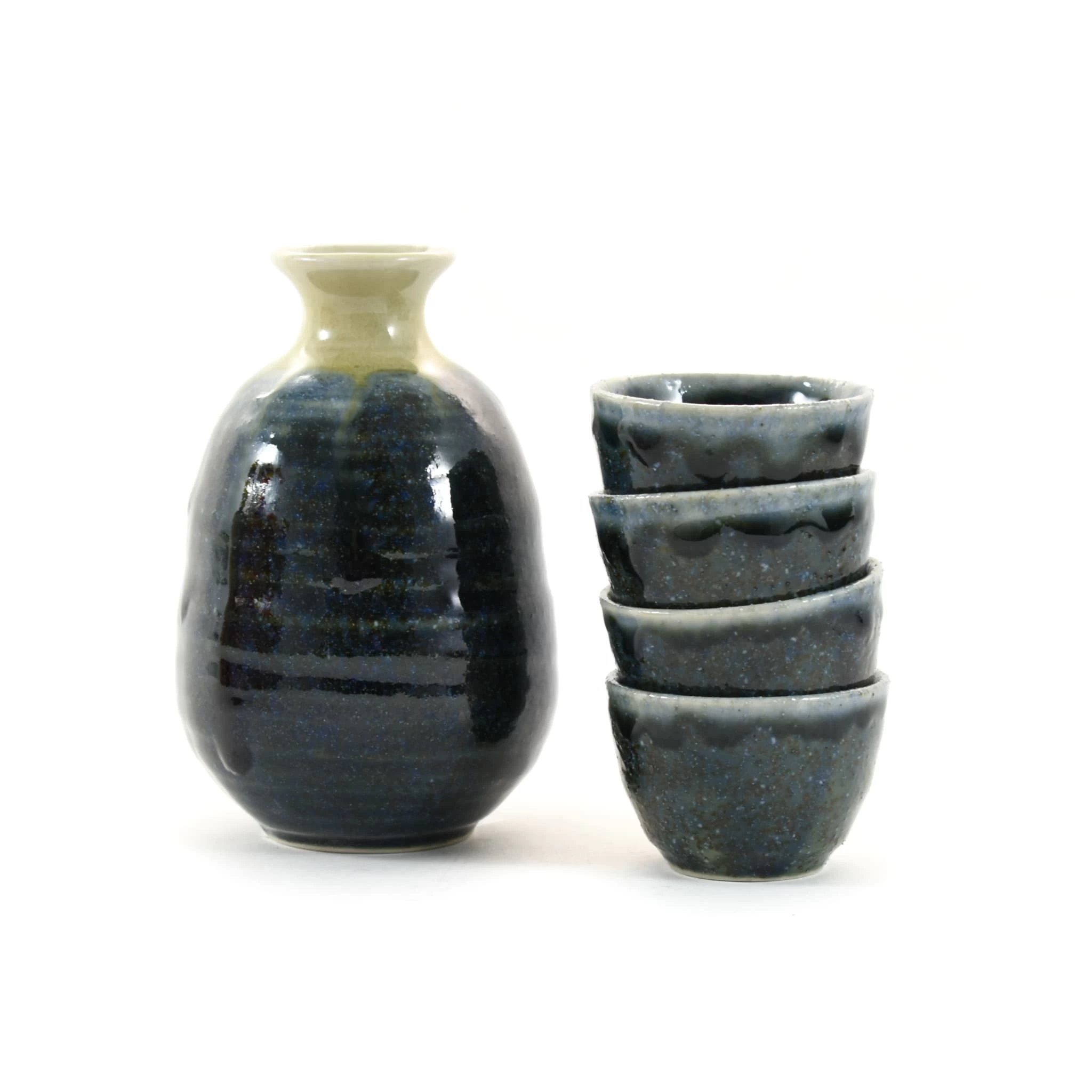 Blue Glaze Sake Set 1 Blue Glaze Sake Set