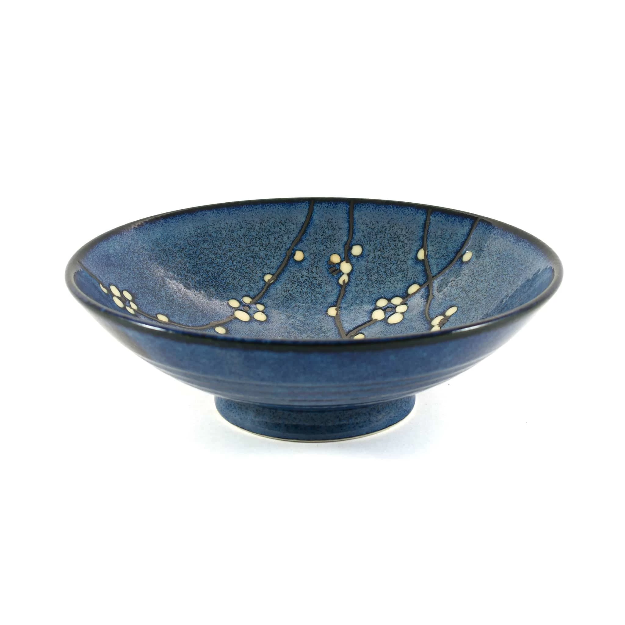 Blue Sakura Shallow Bowl 24.5cm 1 Blue Sakura Shallow Bowl 24.5cm