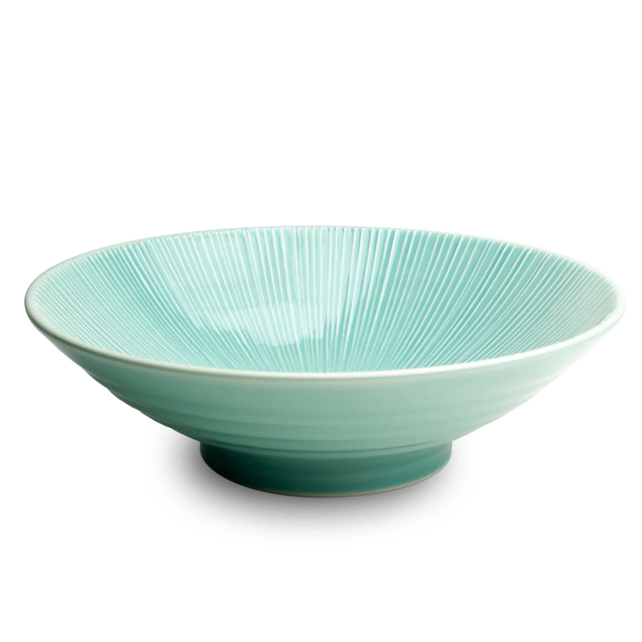 Senkei Shallow Bowl, Turquoise, 24cm 2 Senkei Shallow Bowl, Turquoise, 24cm - Image 2