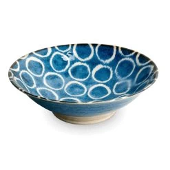 Sakura Shallow Bowl, Blue, 21.5cm