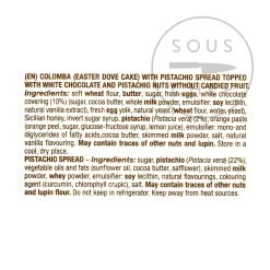 Fiasconaro Pistachio & White Chocolate Colomba Gift Box 1kg -Sous Chef Kitchenware FI0019 FiasconaroPistachio WhiteChocolateColombaGiftBox1kg BoP