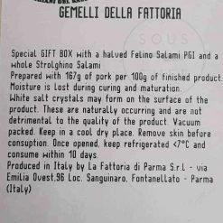 Short Dated La Fattoria Di Parma Salami Felino IGP Gift Set, 500g 5 Short Dated La Fattoria Di Parma Salami Felino IGP Gift Set, 500g -Sous Chef Kitchenware FP0007Ingredients