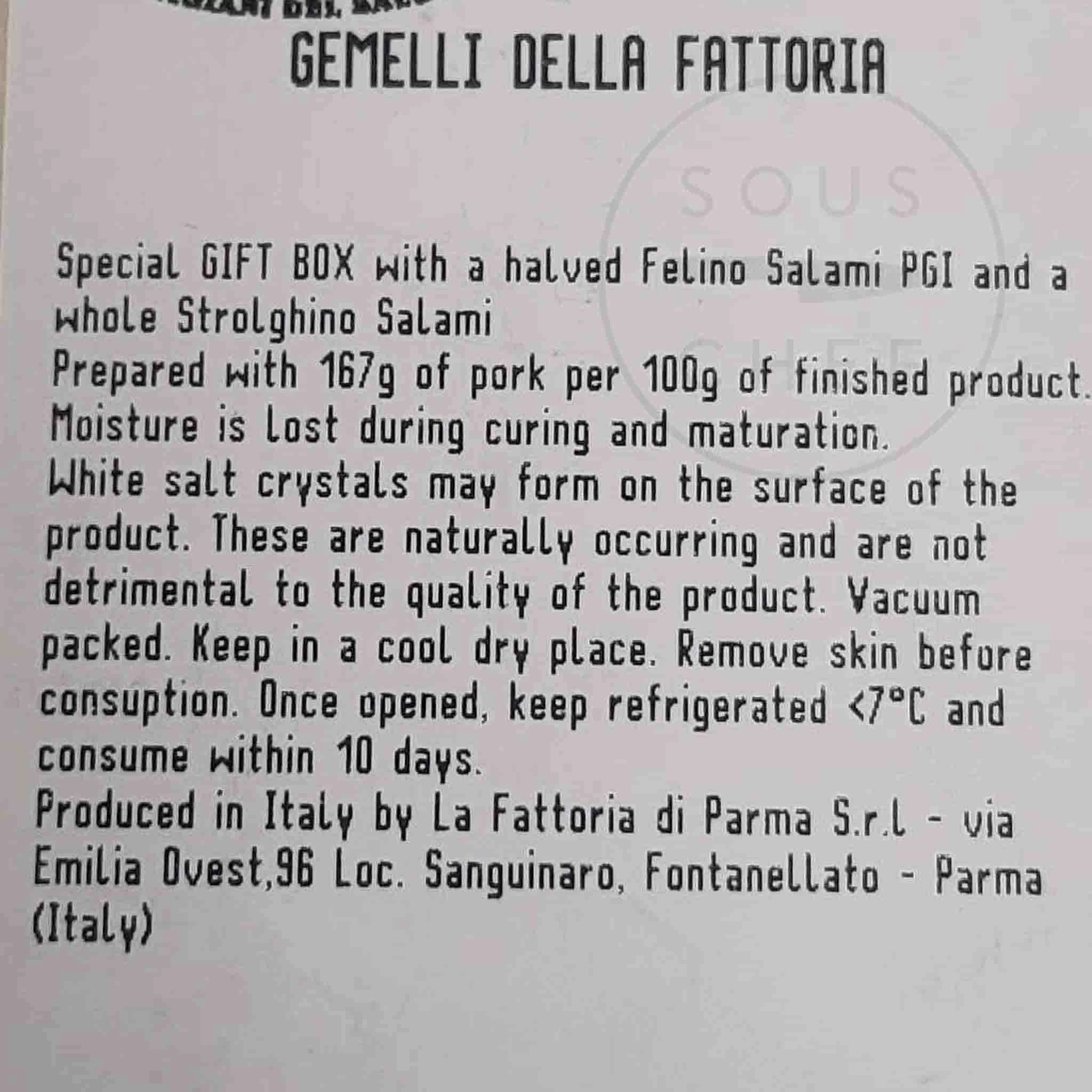 Short Dated La Fattoria Di Parma Salami Felino IGP Gift Set, 500g 3 Short Dated La Fattoria Di Parma Salami Felino IGP Gift Set, 500g - Image 3