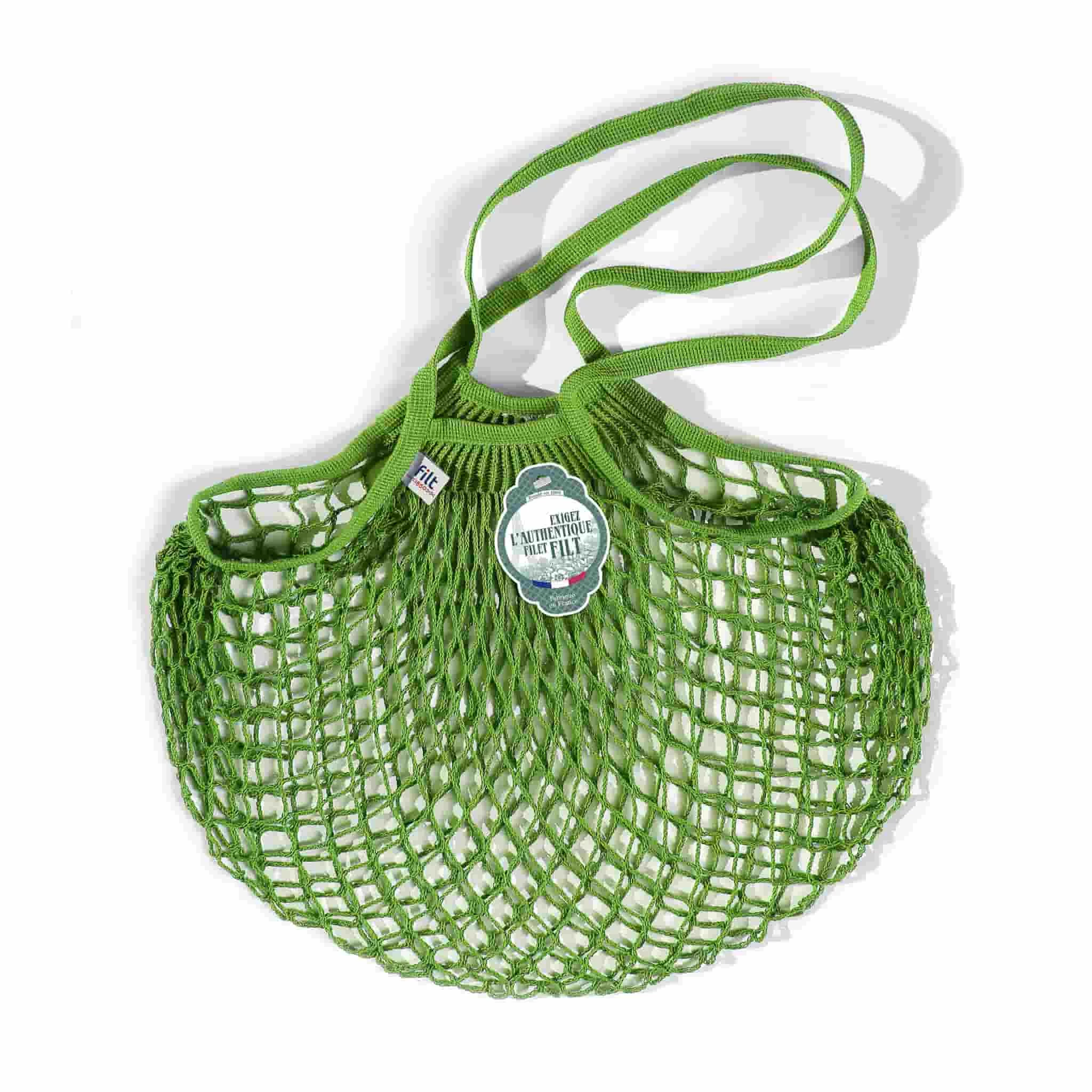 Filt String Bag In Lime Green, Long Handle 1 Filt String Bag In Lime Green, Long Handle