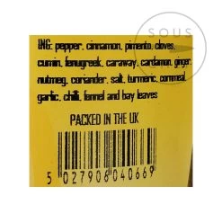 Greenfields Lebanese 7 Spice Catering Size -Sous Chef Kitchenware GE0050 Lebanese 7 Spice Catering Size nutrition