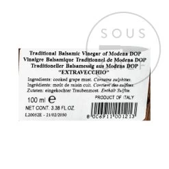 Giuseppe Giusti Balsamic Vinegar Of Modena DOP - Extravecchio 25 Year Aged 5 Giuseppe Giusti Balsamic Vinegar Of Modena DOP - Extravecchio 25 Year Aged -Sous Chef Kitchenware GI0010 GiuseppeGiustiBalsamicVinegarofModenaDOP Extravecchio25YearAged nutrition