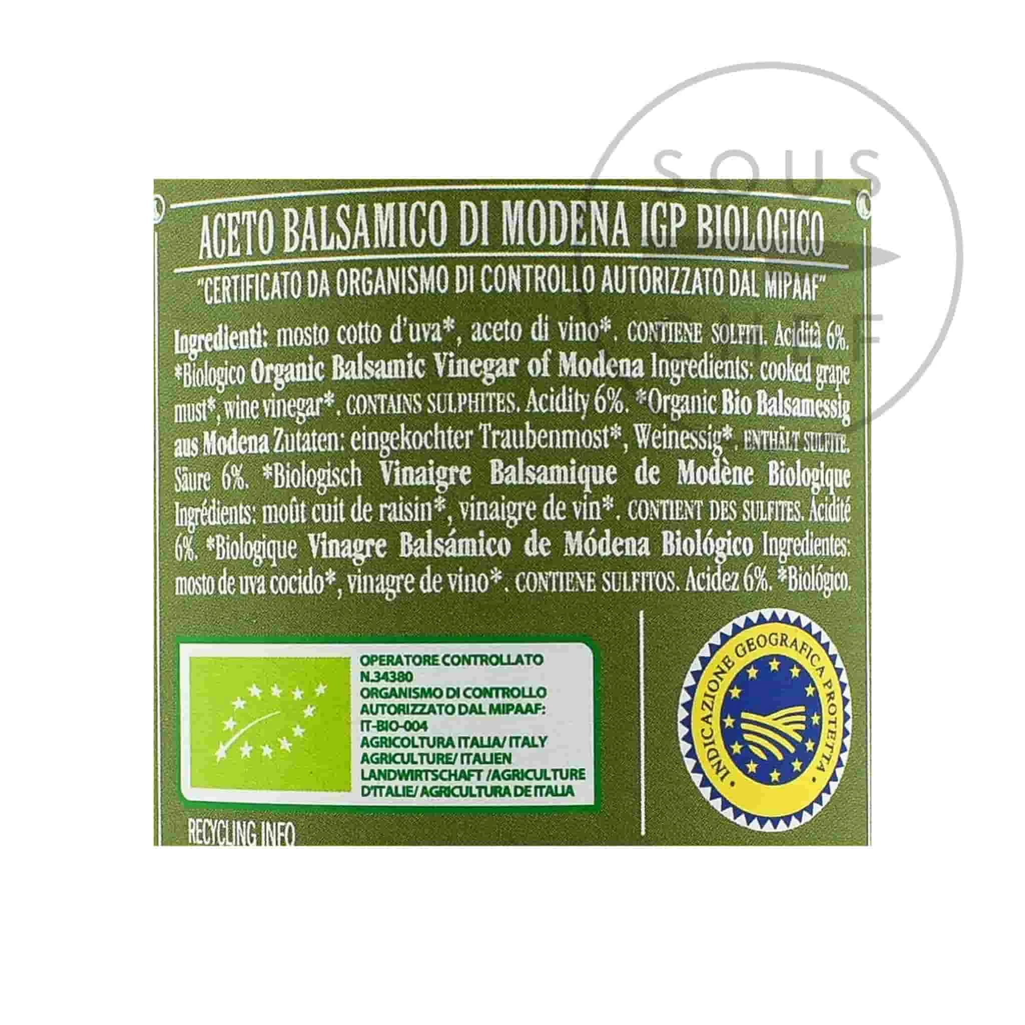 Giuseppe Giusti Organic 3 Gold Medal Balsamic Vinegar 12 Year Aged 250ml 2 Giuseppe Giusti Organic 3 Gold Medal Balsamic Vinegar 12 Year Aged 250ml - Image 2