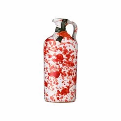 Galantino Puglian Extra Virgin Olive Oil In Red Splatter Ceramic Bottle 500ml