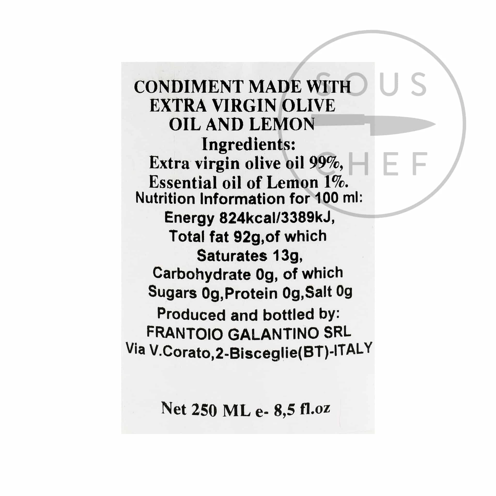 Galantino Puglian Olive Oil With Lemon In Terracotta Bottle 250ml 8 Galantino Puglian Olive Oil With Lemon In Terracotta Bottle 250ml - Image 8