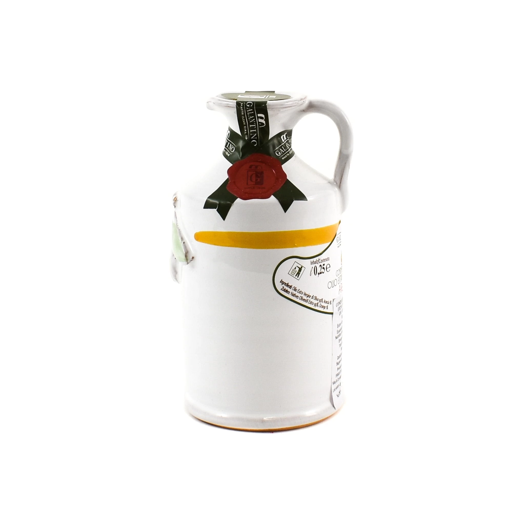 Galantino Puglian Olive Oil With Orange In Terracotta Bottle 250ml 2 Galantino Puglian Olive Oil With Orange In Terracotta Bottle 250ml - Image 2