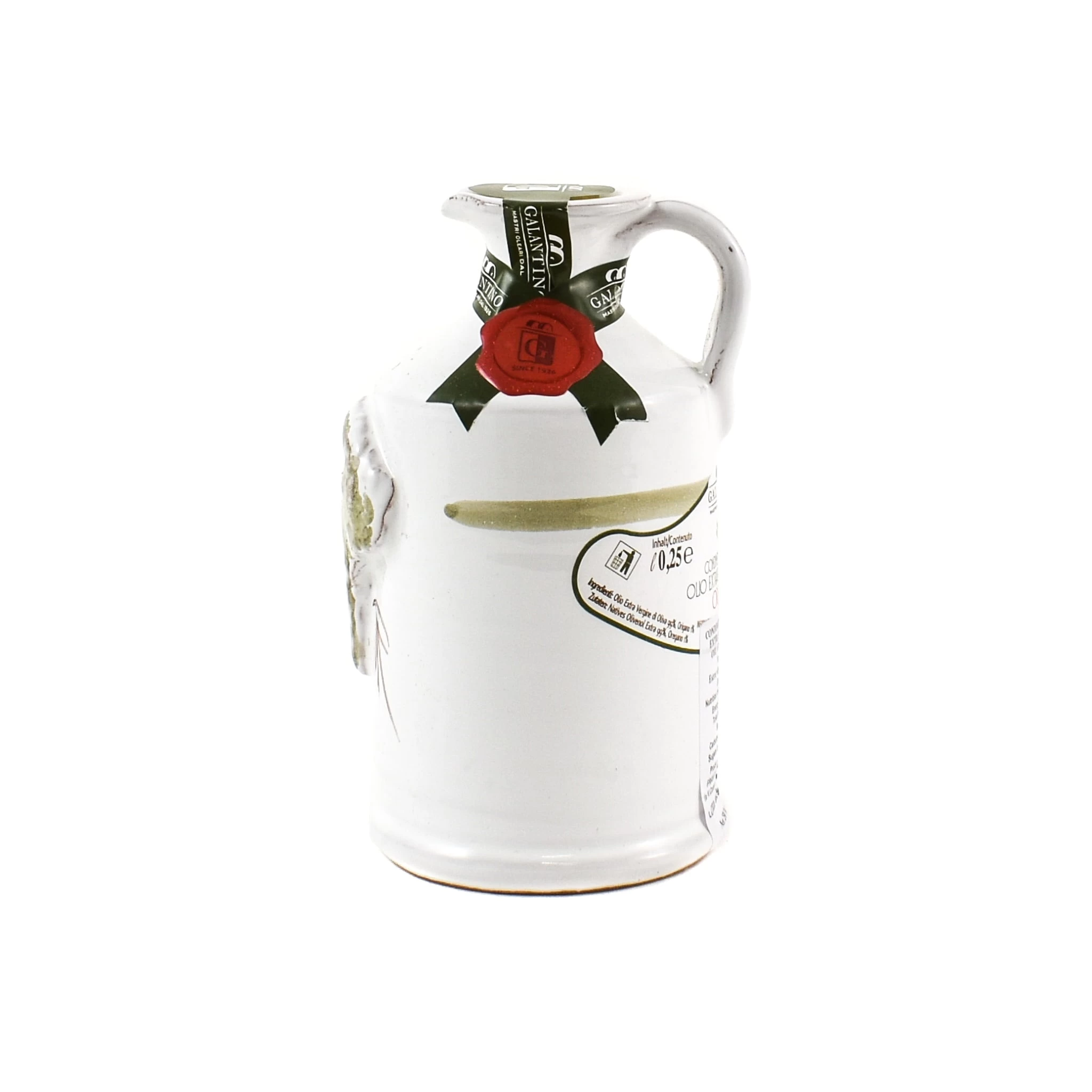 Galantino Short Dated Puglian Olive Oil With Oregano In Terracotta Bottle 250ml 2 Galantino Short Dated Puglian Olive Oil With Oregano In Terracotta Bottle 250ml - Image 2
